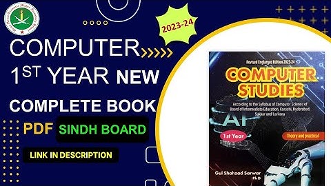 Class 11 computer new book complete PDF Sindh Board Karachi Link in Description. Session (2023-24)