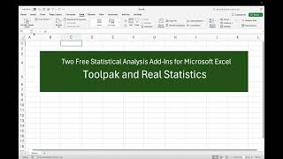 Download Free Statistical Software Packages to Excel: Toolpak & Real Statistics