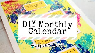 Make your own monthly Calendar| August 2022 | DIY Calendar