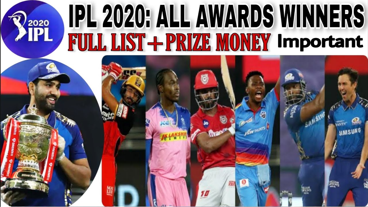 IPL 2020 || ALL AWARDS WINNERS 2020 || FULL LIST+PRIZE MONEY
