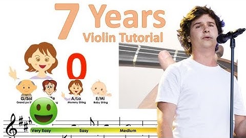 Lukas Graham - 7 Years sheet music and easy violin tutorial