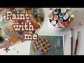 🥧 Painting a Pie with Holbein Acrylic Gouache // Paint by Number // Cozy Art Paint With Me Vlog