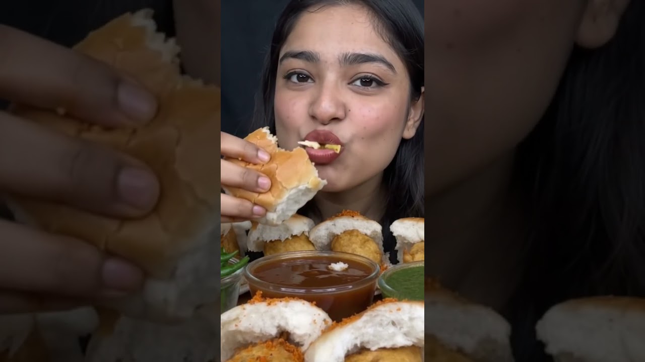 Vadapav Mukbang😍🤤🍔#vadapav #eating #vadapavlovers #asmr #shorts