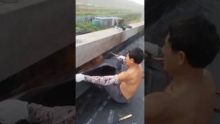 Parapet wall waterproofing construction process
