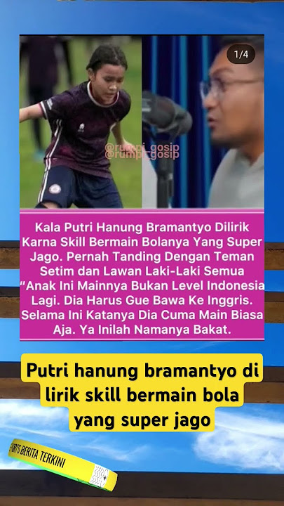 Putri hanung bramantyo di lirik skill bermain bola yang super jago #hanung #hanungbramantyo