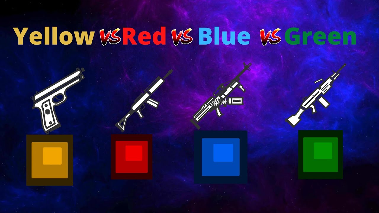 Surviv.io Yellow vs Red vs Blue vs Green YouTube