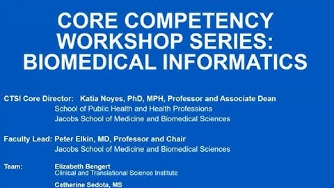 Introduction to Biomedical Informatics (Biomedical Informatics Workshop Series 2023)