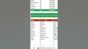 Christmas Planner Gift & Budget Spreadsheet #spreadsheet #spreadsheetmagic #shorts #christmas