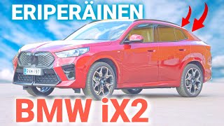 508. BMW iX2 Pikakoeajossa: Ripeä luiskaperä, mutta etupäässä vetelee