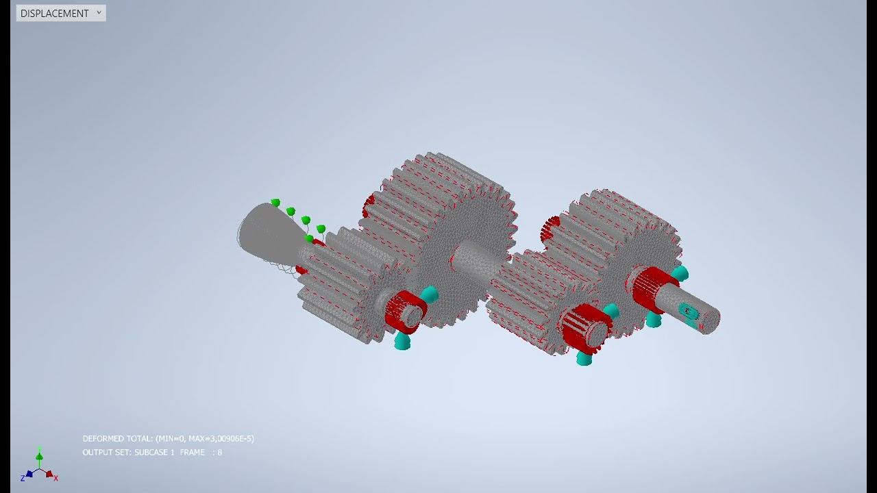 Deformada de Caja de Engranajes