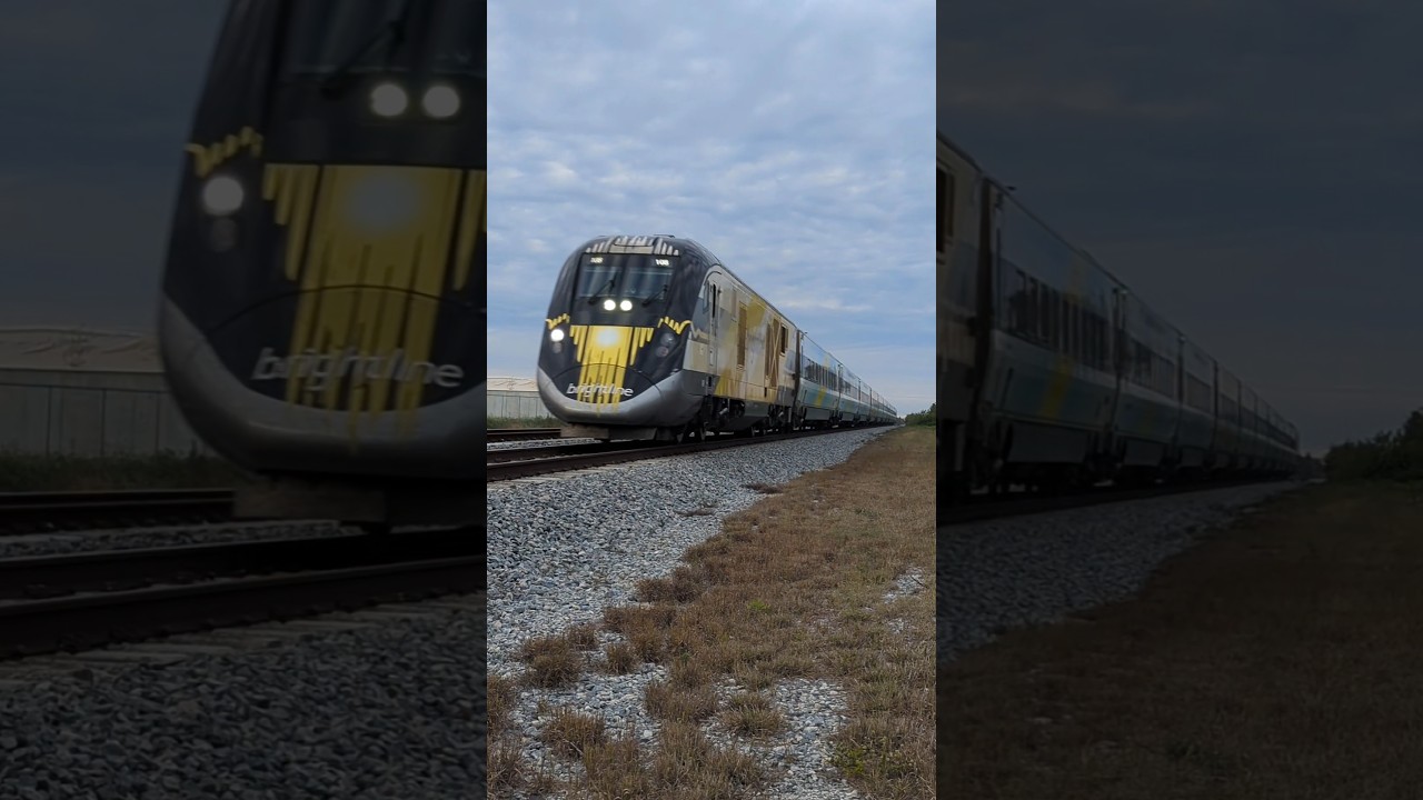 MIA bound Brightline train 5355 passes Melbourne FL at Friendship Place 12/30/2025