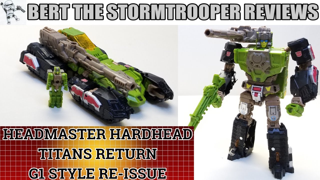 Transformers Headmaster HARDHEAD G1 (Titans Return) Reissue Review! Bert The Stormtrooper
