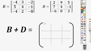 Adding & Subtracting Matrices