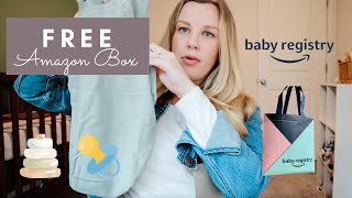 What&#39;s in My Free Amazon Baby Registry Box?! | Free Baby Boxes Series Part 2