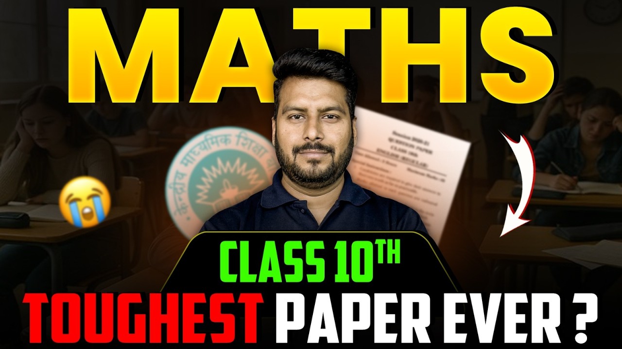 Class 10 Maths TOUGHEST PAPER EVER? Disappointed ? CBSE Board Exam 2026