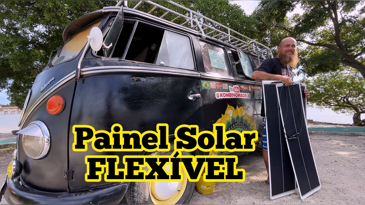 PAINEL SOLAR FLEXÍVEL PARA MOTORHOME, CAMINHÃO ou CARRO