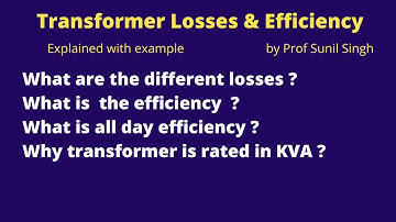 Transformer lect 6: Losses and Efficiency of Transformer || All day Efficiency || for B Tech, GATE