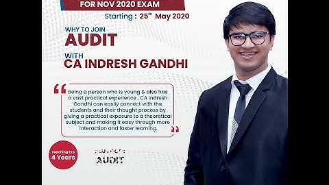CA Inter Audit | New Batch Announcement | CA Indresh Gandhi | Mitkary Sir