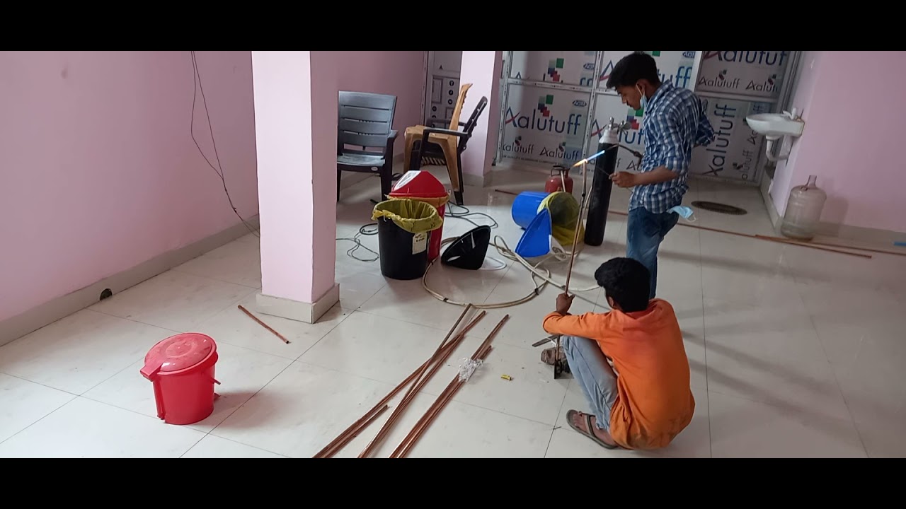 Oxygen pipe line work - YouTube