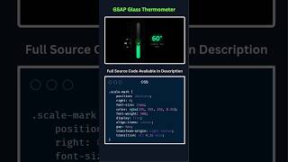 Glass Thermometer UI Slider 🔥 | HTML CSS JavaScript + GSAP Animation