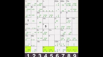 Solution to a 9x9 KenKen