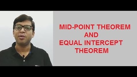 MIDPOINT THEOREM AND EQUAL INTERCEPT THEOREM||Class9||Geometry||MathsOnPhone