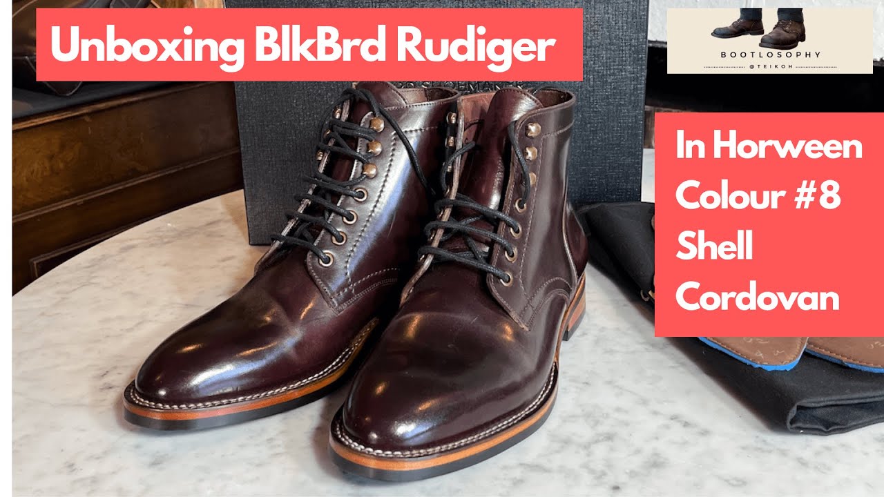 Unboxing BlkBrd’s Rudiger Service Boot in Horween Color 8 Shell Cordovan