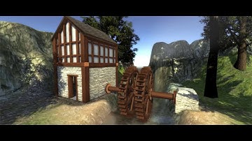 UNITY STORE : medieval watermill, houses and props pack presentation