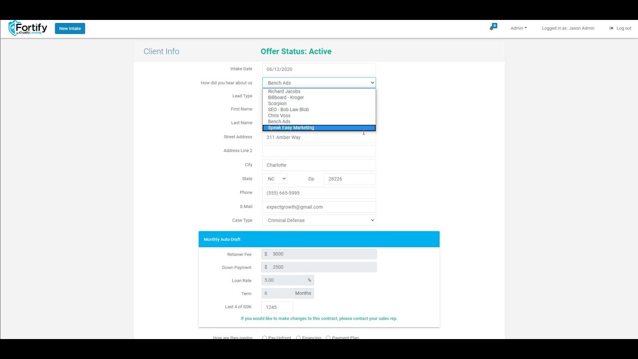 Adding Referral Sources - Retainer Financing w/ Fortify by iQualify Lending