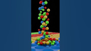 Ball Colorful Physics 3D Animation 27 Video Loop Blender 4.3 #shortvideo #video #shorts #animation