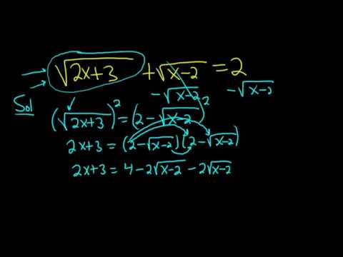 Solve Sqrt 2x 3 Sqrt X 2 2 Youtube Solve Sqrt 2x 3 Sqrt X 2 2 Youtube