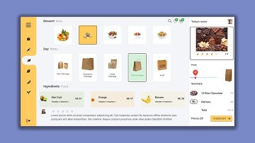 Vuejs - Vuetify JS, POS Dessert App, Curved Sidebar Menu  - UI Inspiration Design | HTML - CSS - JS