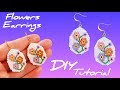 Dahlia earrings/Summer flower earrings/Odd count/Impar peyote stitch/Jewelry making at home/Tutorial