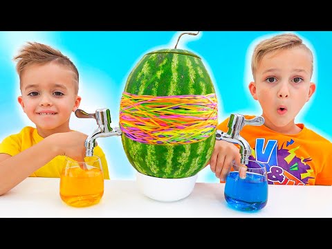 Vlad and Niki have fun with Mom - collection kids video with toys