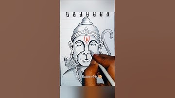 Hanuman jayanti special drawing, #trending #art #shorts