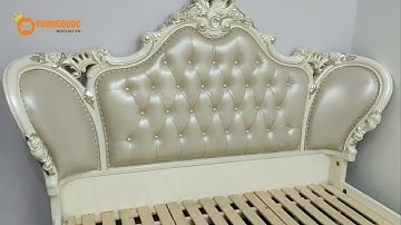 Hoàn thiện mẫu Giường ngủ tân cổ điển cao cấp nhập khẩu tại nhà chị Hoa - Hoàng Cầu