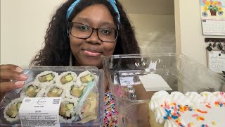 Birthday Mukbang Sushi Cake Soft Spoken Asmr