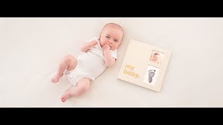 Beautifully crafted linen hardcover baby book and photo album for your baby's best moments!