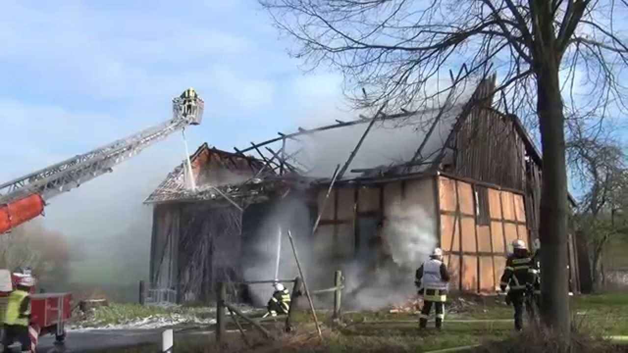 Scheunenbrand in Udenhausen