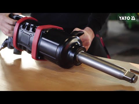Гайковерт ударный пневматический 1" YATO 5800 Nm 650 л/мин 7000 об/мин (YT-09620), видео 1