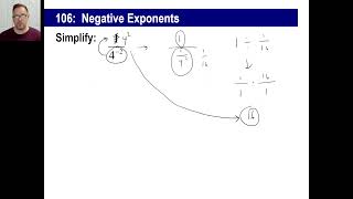 Saxon Math - Pre-Algebra 1/2: 3rd Edition (Lesson 106) - Negative Number Roots, Negative Exponents