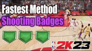 HOW TO GET SHOOTING BADGES FASTEST WAY IN NBA 2K23