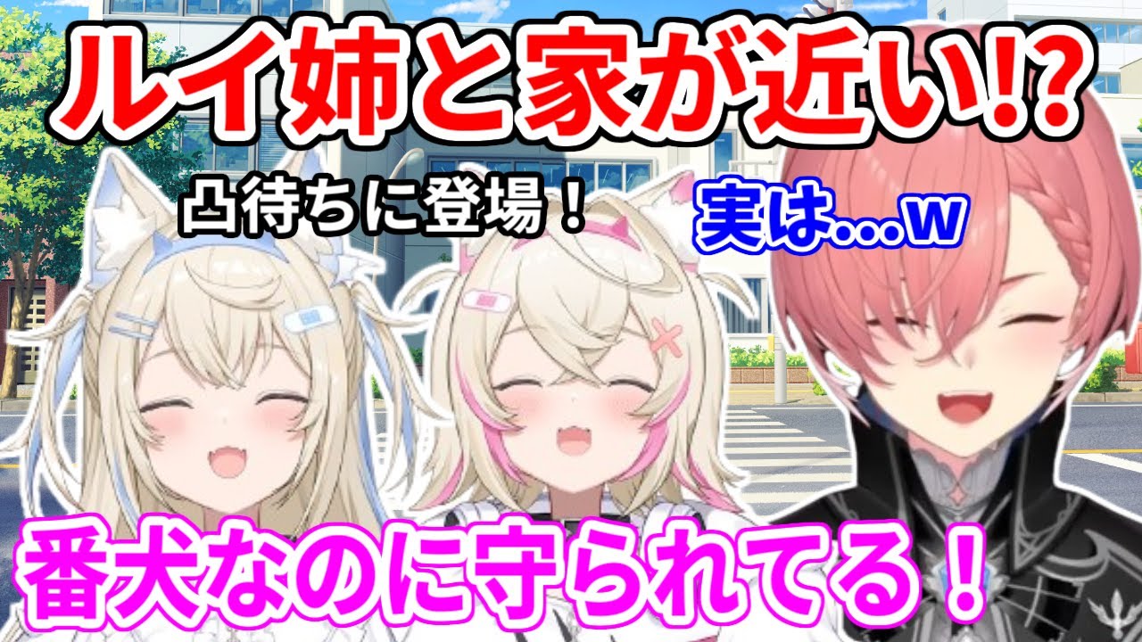 実はフワモコとご近所さんだったこと明かすルイ姉【ホロライブ切り抜き/鷹嶺ルイ/FUWAMOCO/フワモコ】