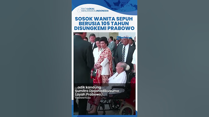 Presiden Prabowo Sungkem dan Cium Tangan Wanita Berusia 105 Tahun di Istana, Siapa Dia?
