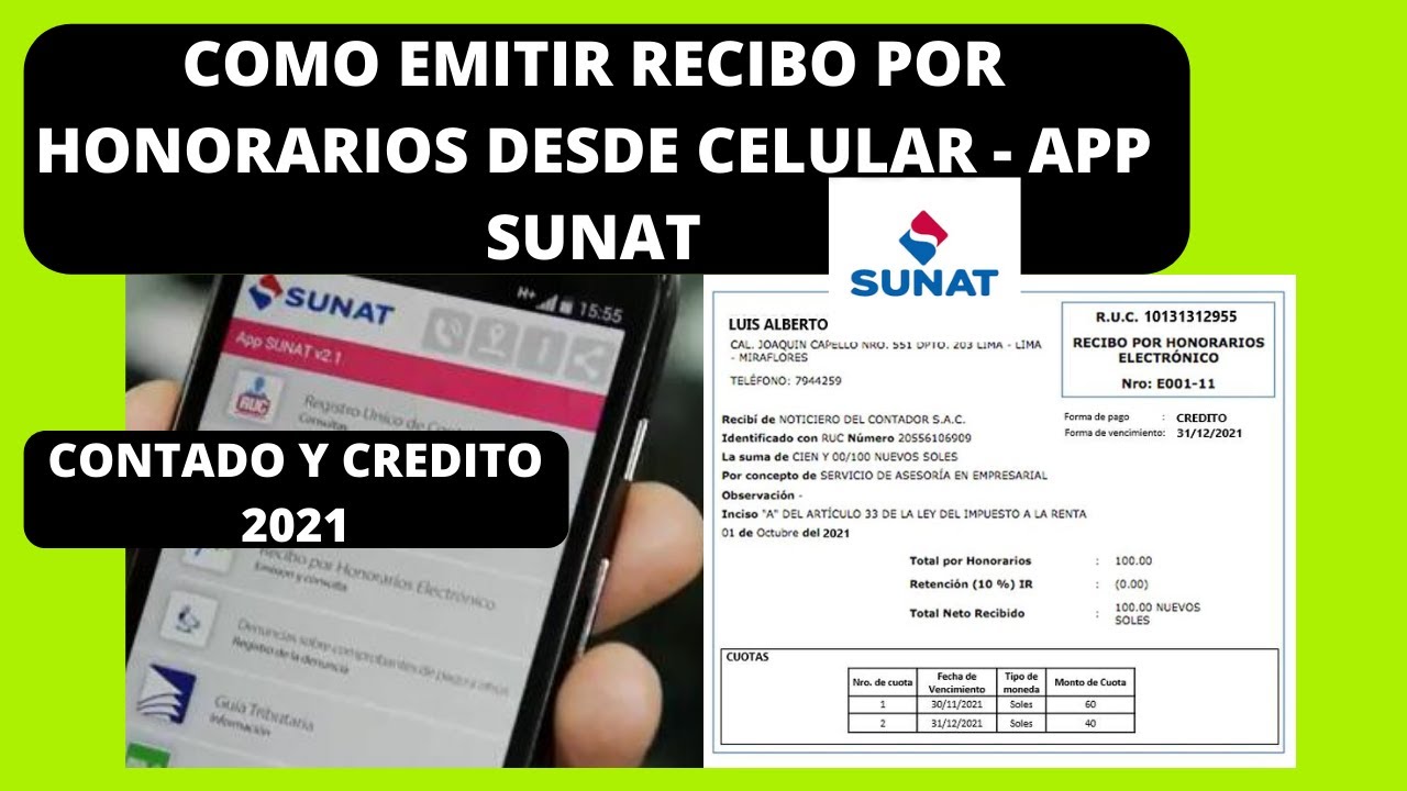 Como emitir recibo por honorarios electrónico desde el celular app ...