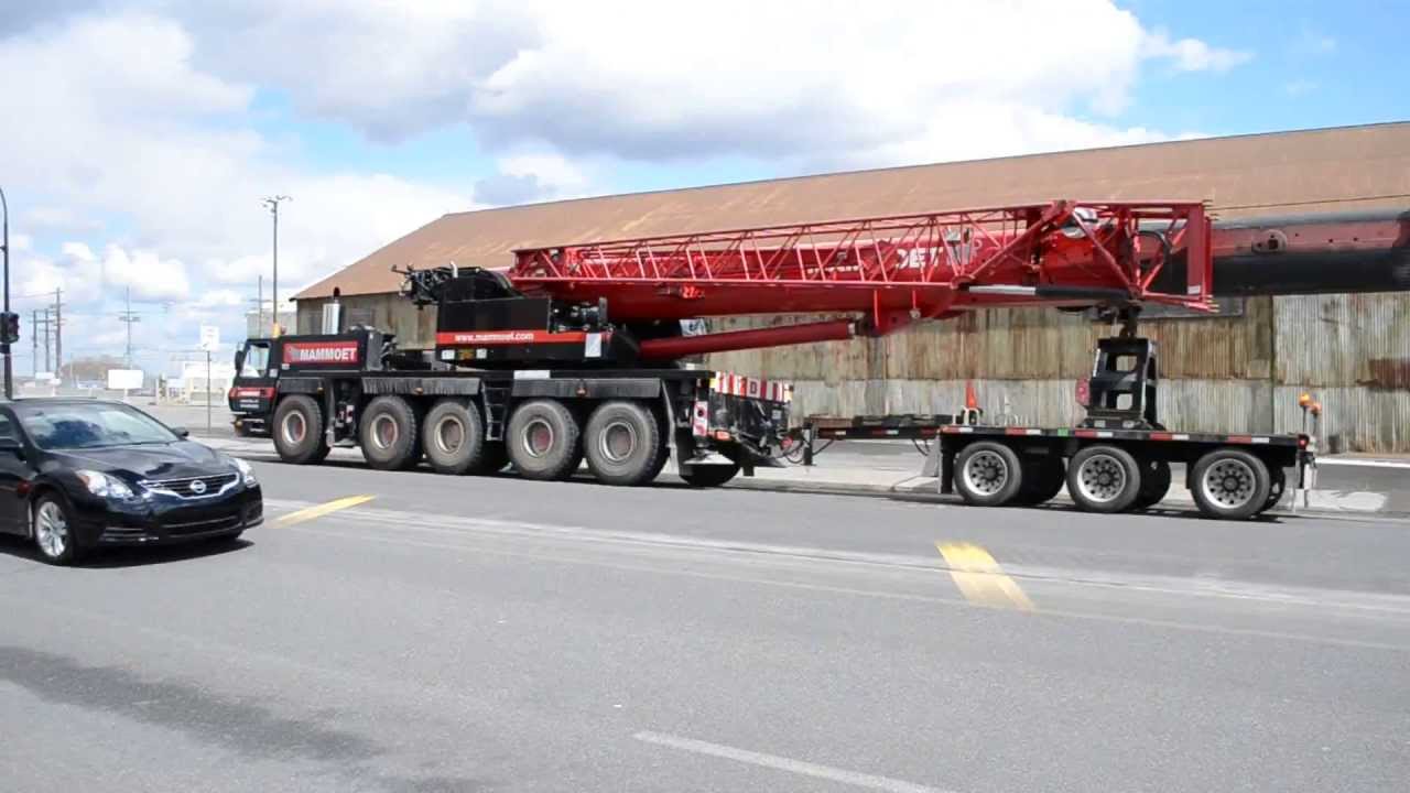 Huge Crane Truck In Action Montreal East YouTube