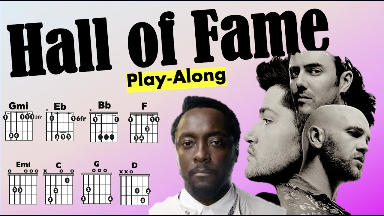 Hall Of Fame (The Script ft. will.i.am) EASY Guitar/Lyric PlayAlong
