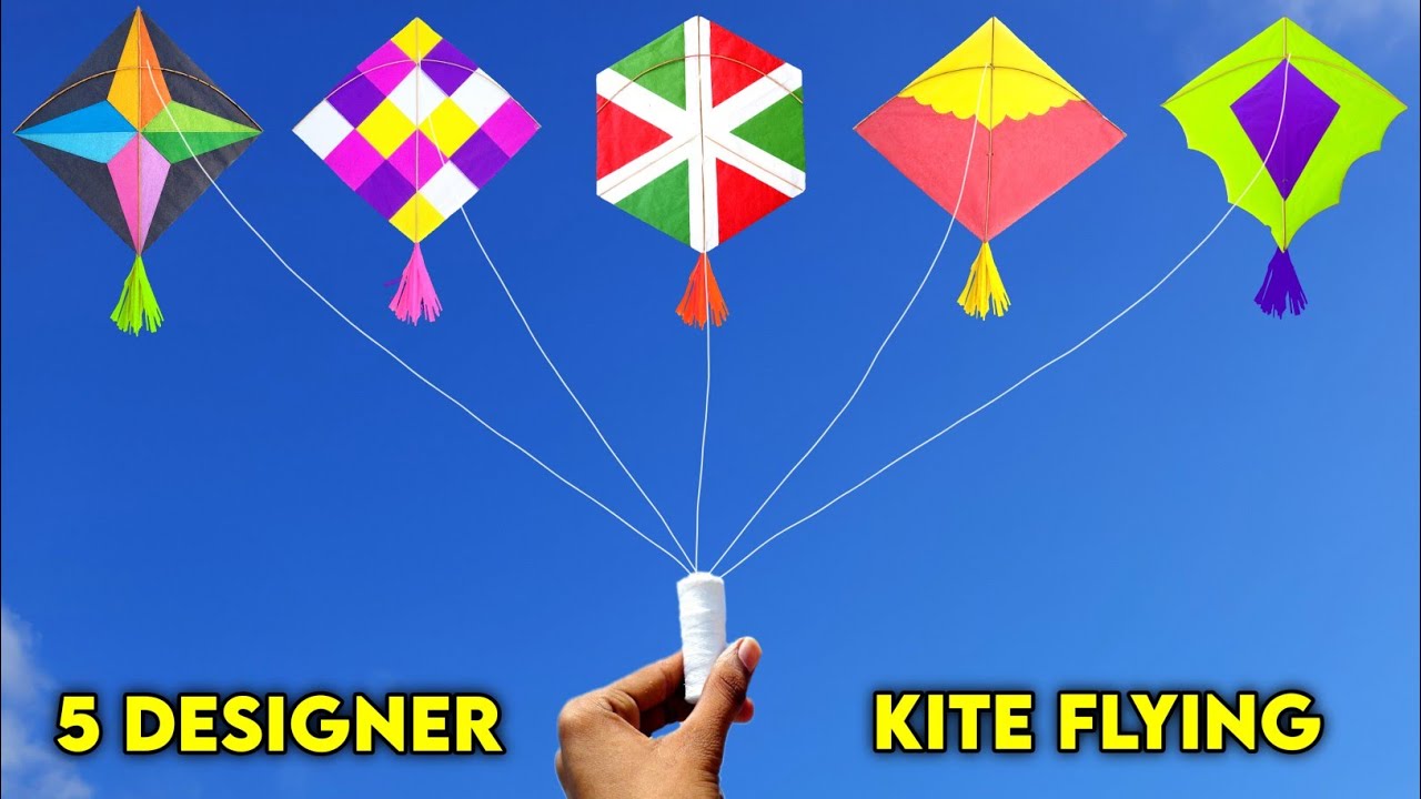 5 лучших самодельных бумажных воздушных змеев, как сделать ромбовидный воздушный змей, шестиуголь...