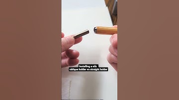 Installing nibs for calligraphy: oblique nib holder vs a straight nib holder #calligraphy #shorts