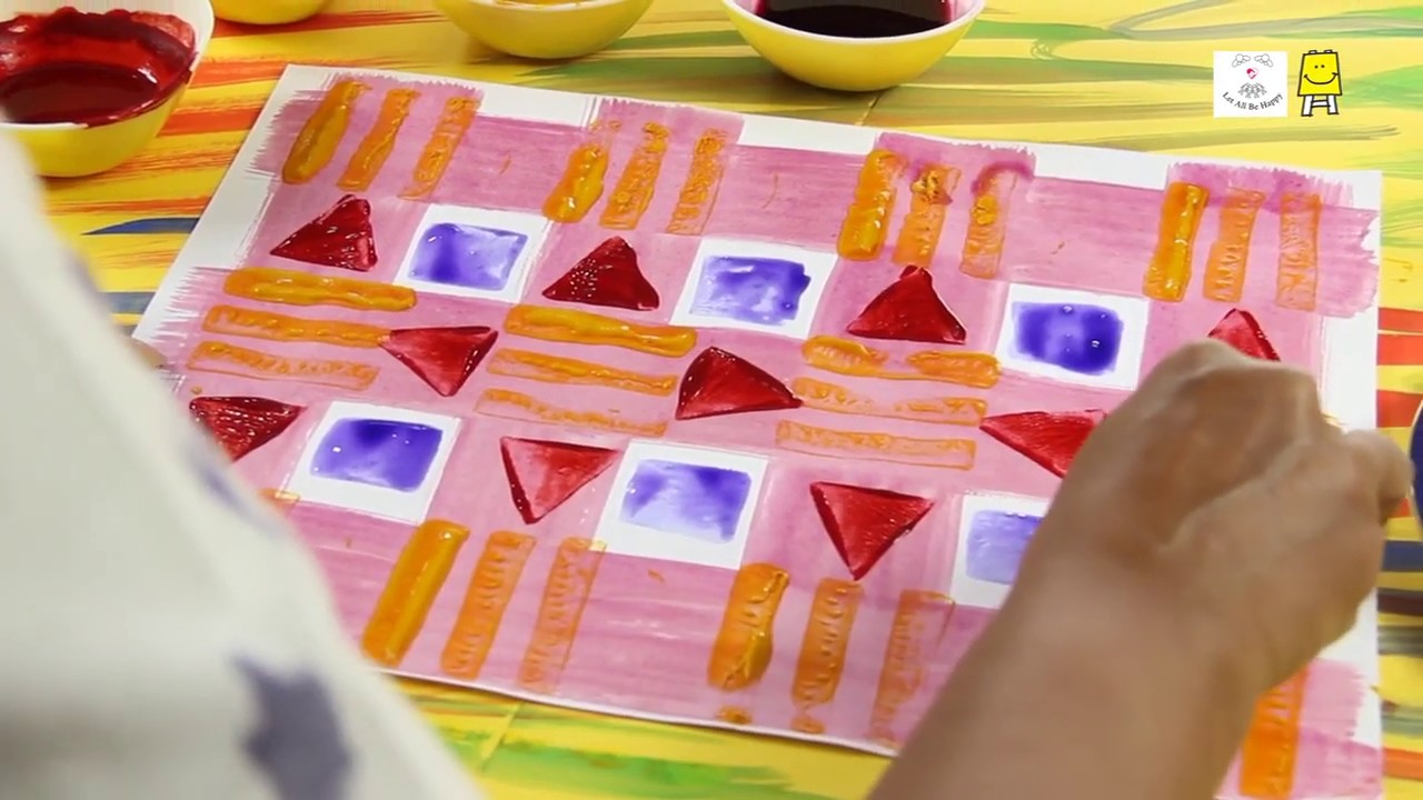 Vegetable block printing 4 (Marathi) भाज्यांचे बनवले ठसे 4 YouTube